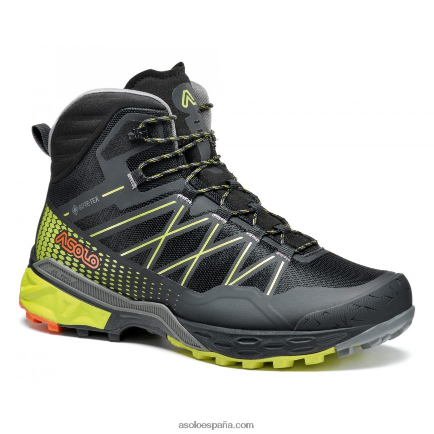 Asolo tahoe mid gtx hombres H4BXX0112 negro/amarillo de seguridad
